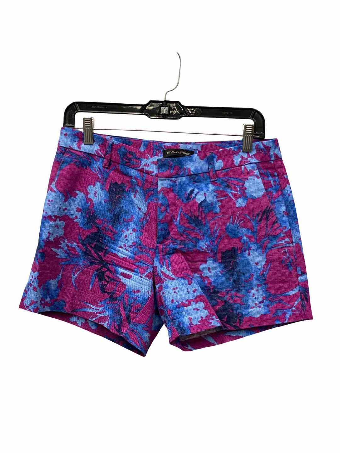 Banana Republic Size 2 Blue Purple Print Cotton Shorts