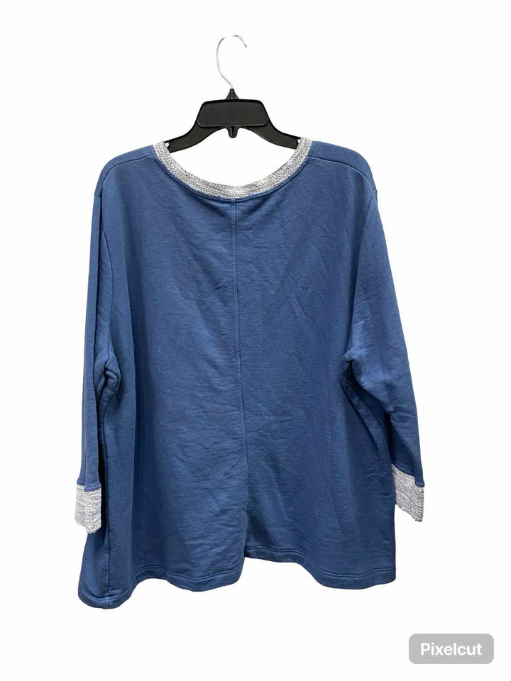 Fresh Produce Size 2X Blue Sweater