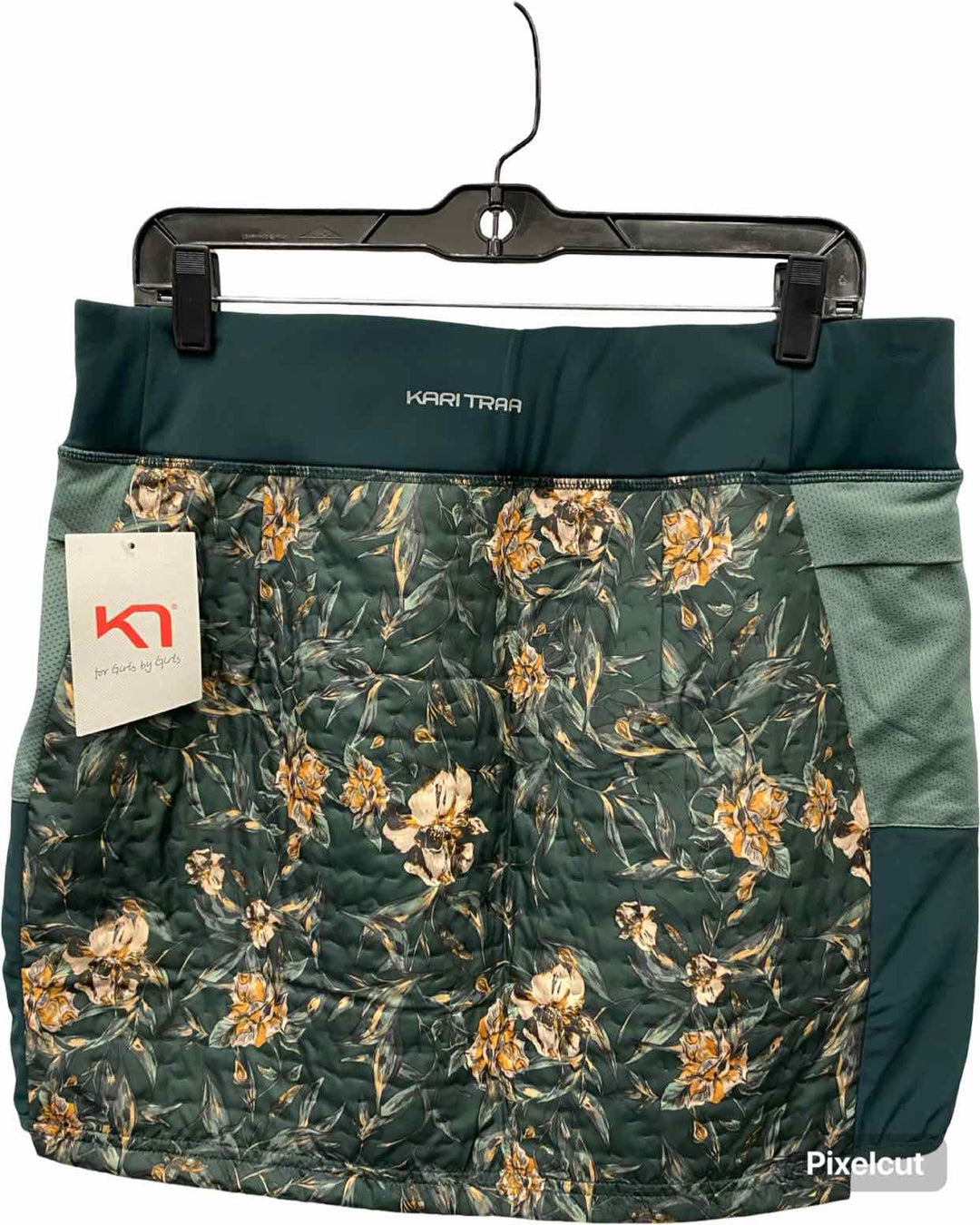 Kari Traa Size L Green Yellow Floral NWT Skirt
