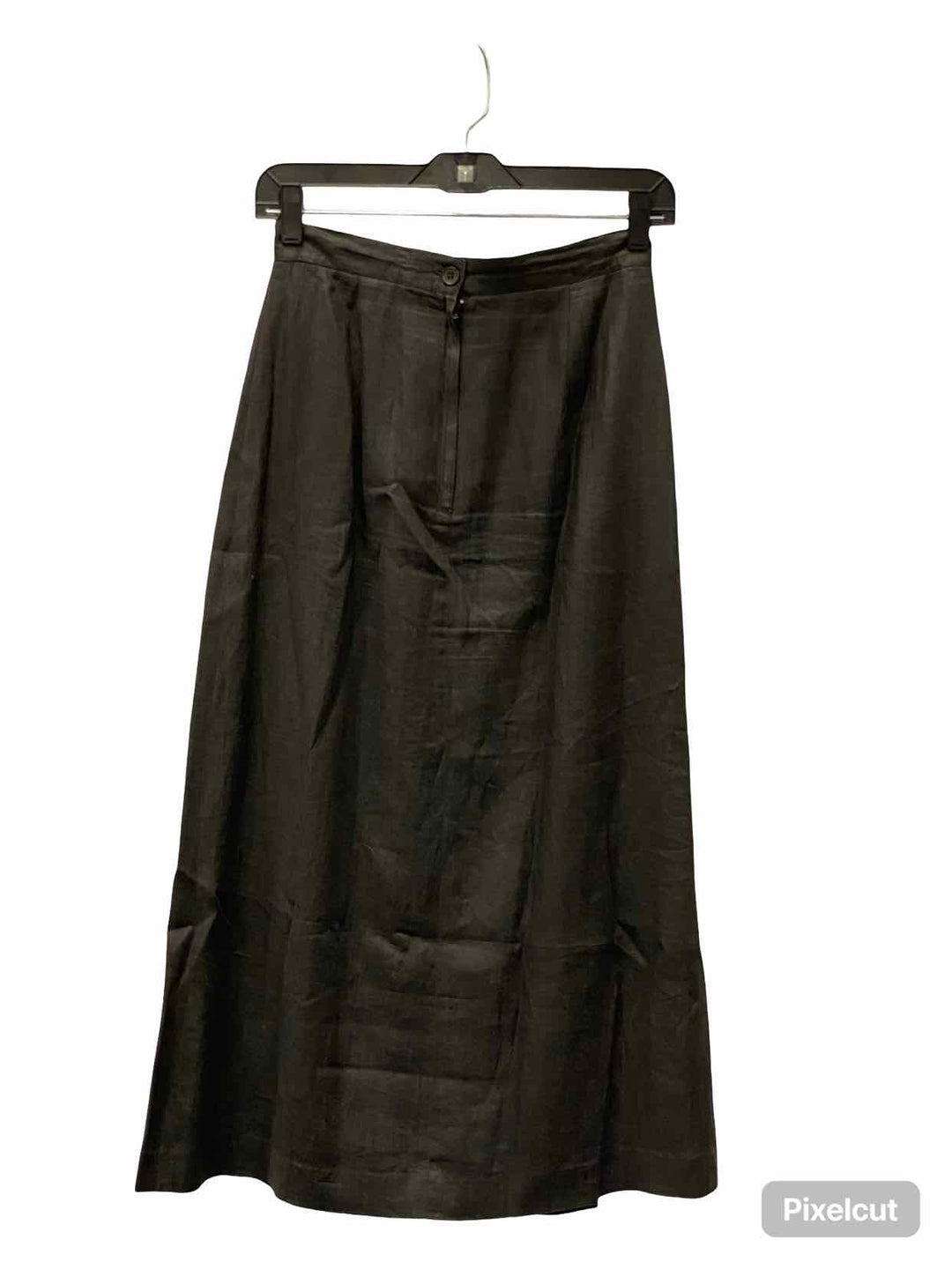 J Crew Size 6 Black 100% Linen Skirt