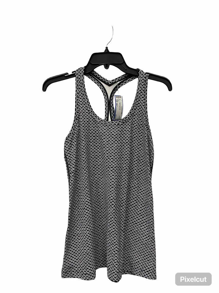 Lululemon Size M/L Black White Print Athletic Tank Top