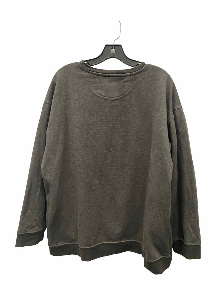 Natural Life Size XL Brown & Red Print 80% Cotton Sweatshirt