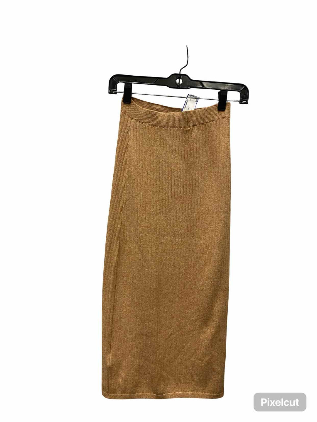 Free People Size M Orange Ribbed Skirt