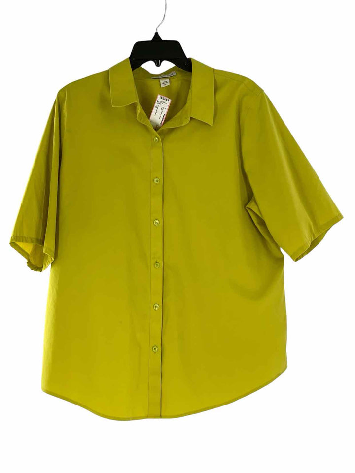 Coldwater Creek Size XL Yellow Long Sleeve Shirts