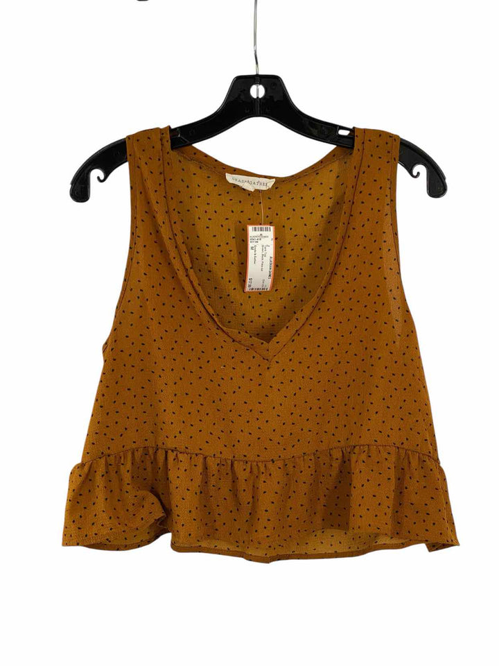 Grade & Gather Size M Brown Black Poka dot Tank Top