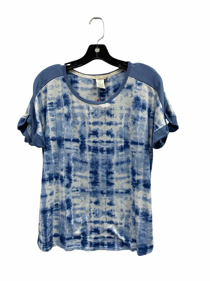 Lucky Brand Size XL Blue Tie Dye Short Sleeve Shirts