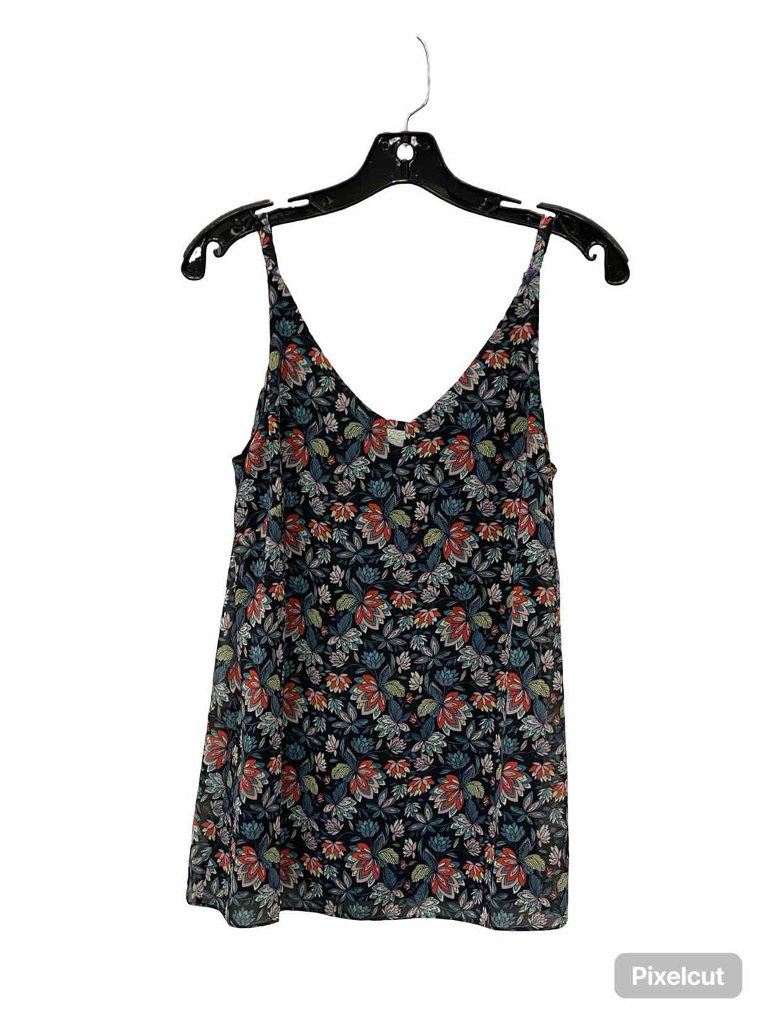 Cabi Size XS Navy Red Floral Tank Top