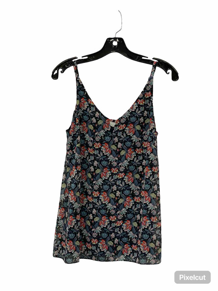 Cabi Size XS Navy Red Floral Tank Top