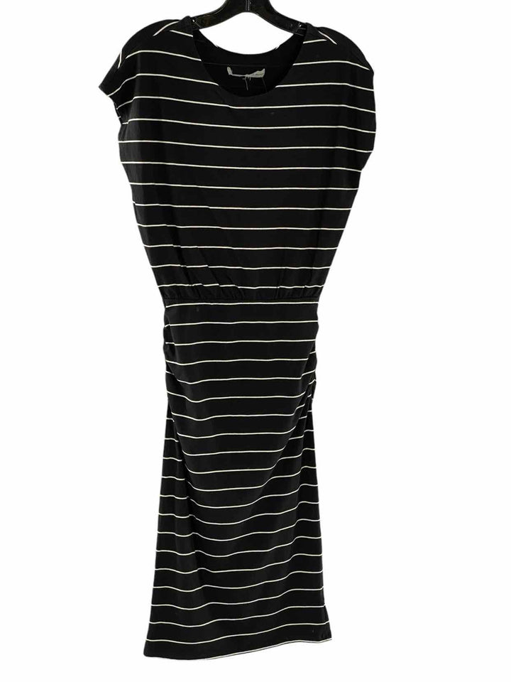 Athleta Size XS Black White Stripes Dress