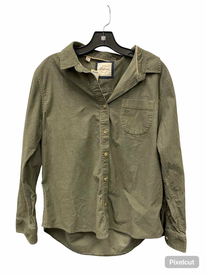 Jach's Girlfriend Size L Green Long Sleeve Shirts