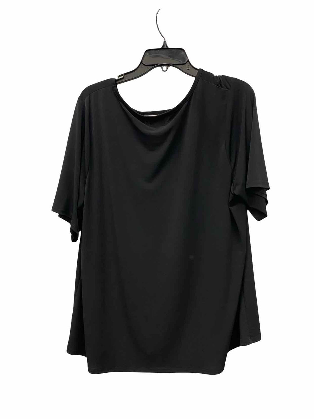 Worthington Size 1X Black Short Sleeve Shirts