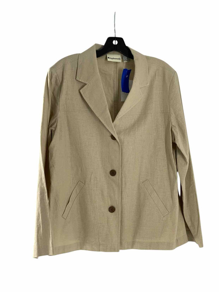 Appleseed's Size 16 Beige Linen Blend Jacket