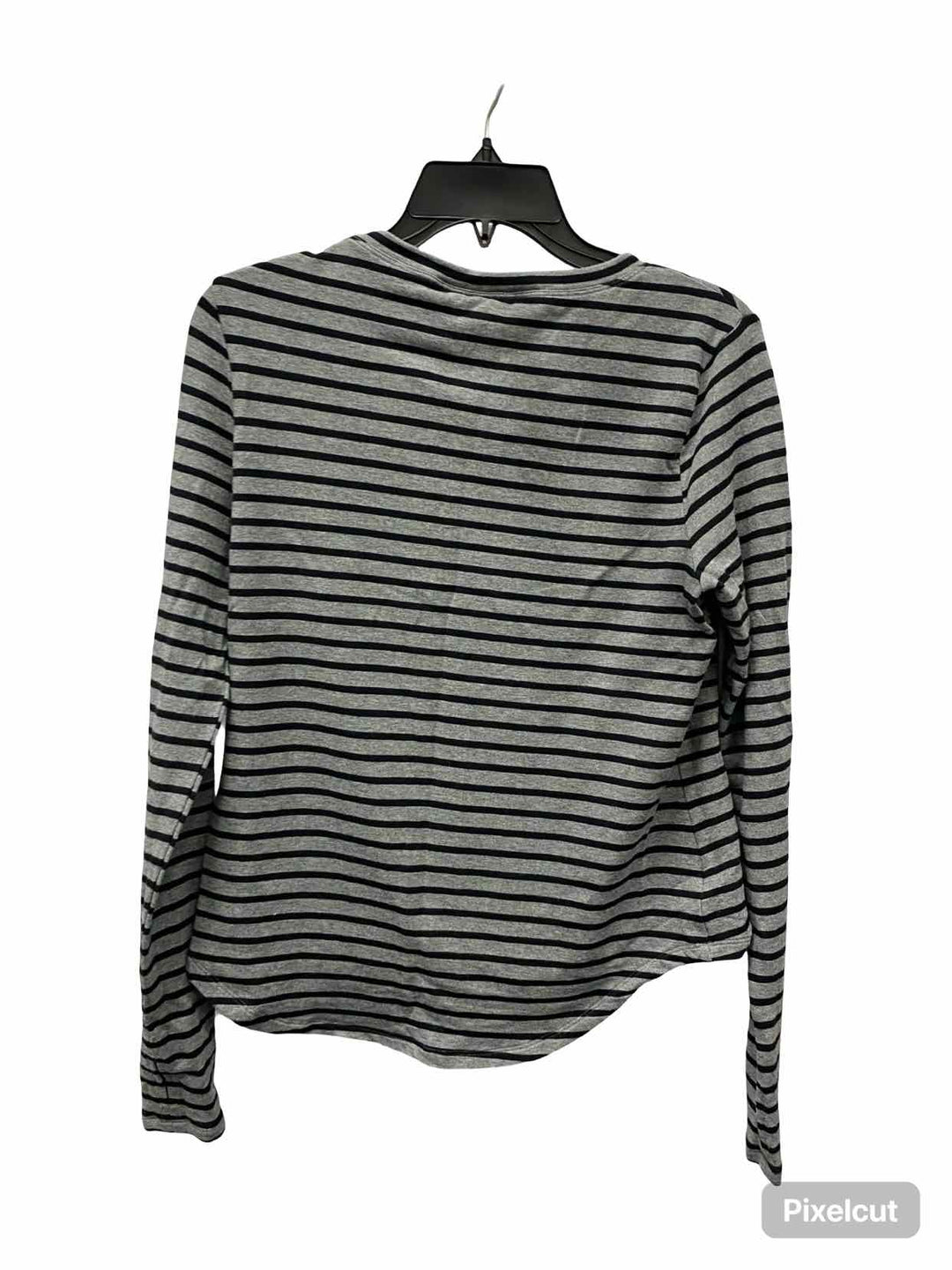 Cabi Size S Black Gray Striped Long Sleeve Shirts