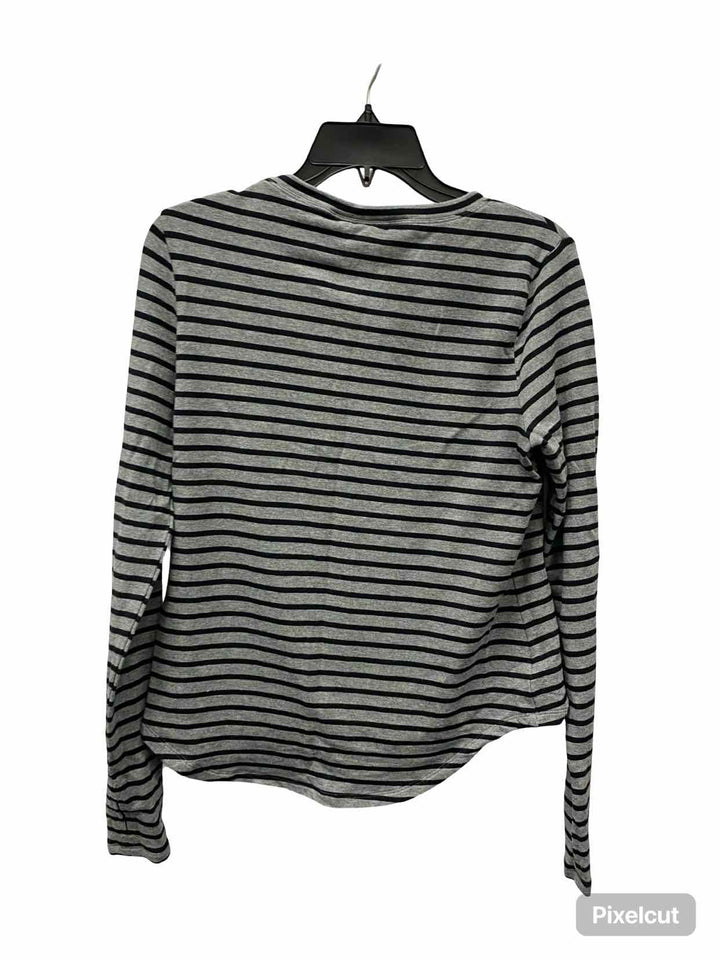 Cabi Size S Black Gray Striped Long Sleeve Shirts