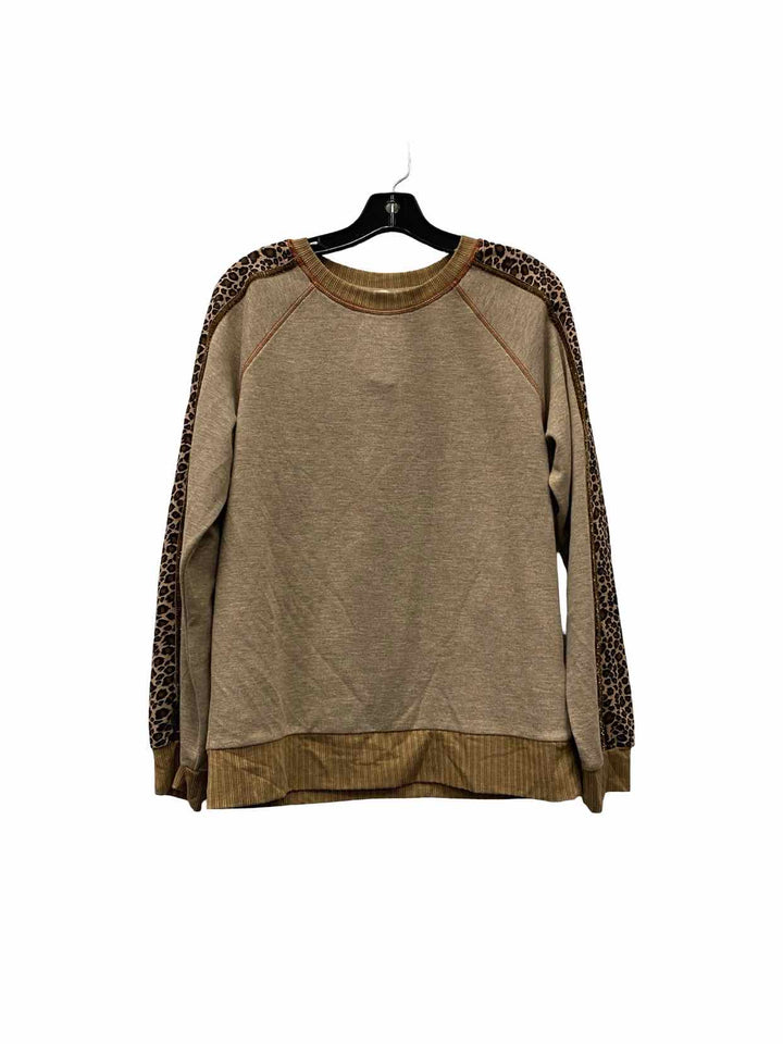 Mystree Size S Brown Leopard Print Sweater