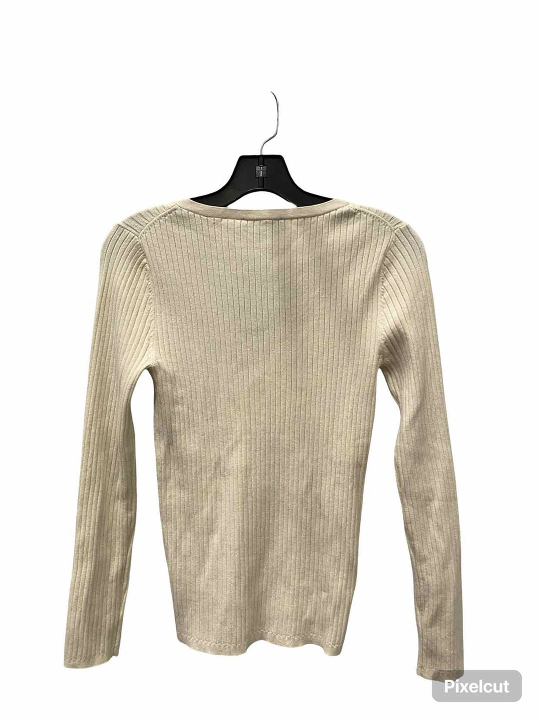 Ann Taylor Size M Beige Ribbed Sweater