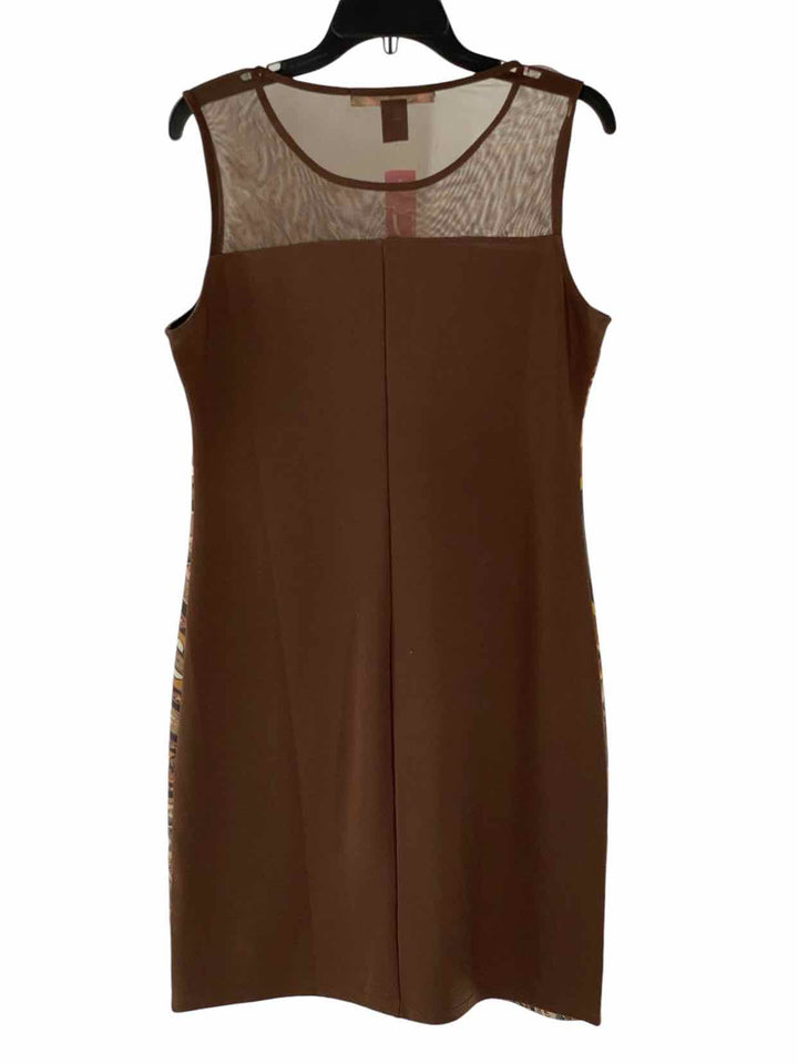 Desigual Size L Brown Print Dress