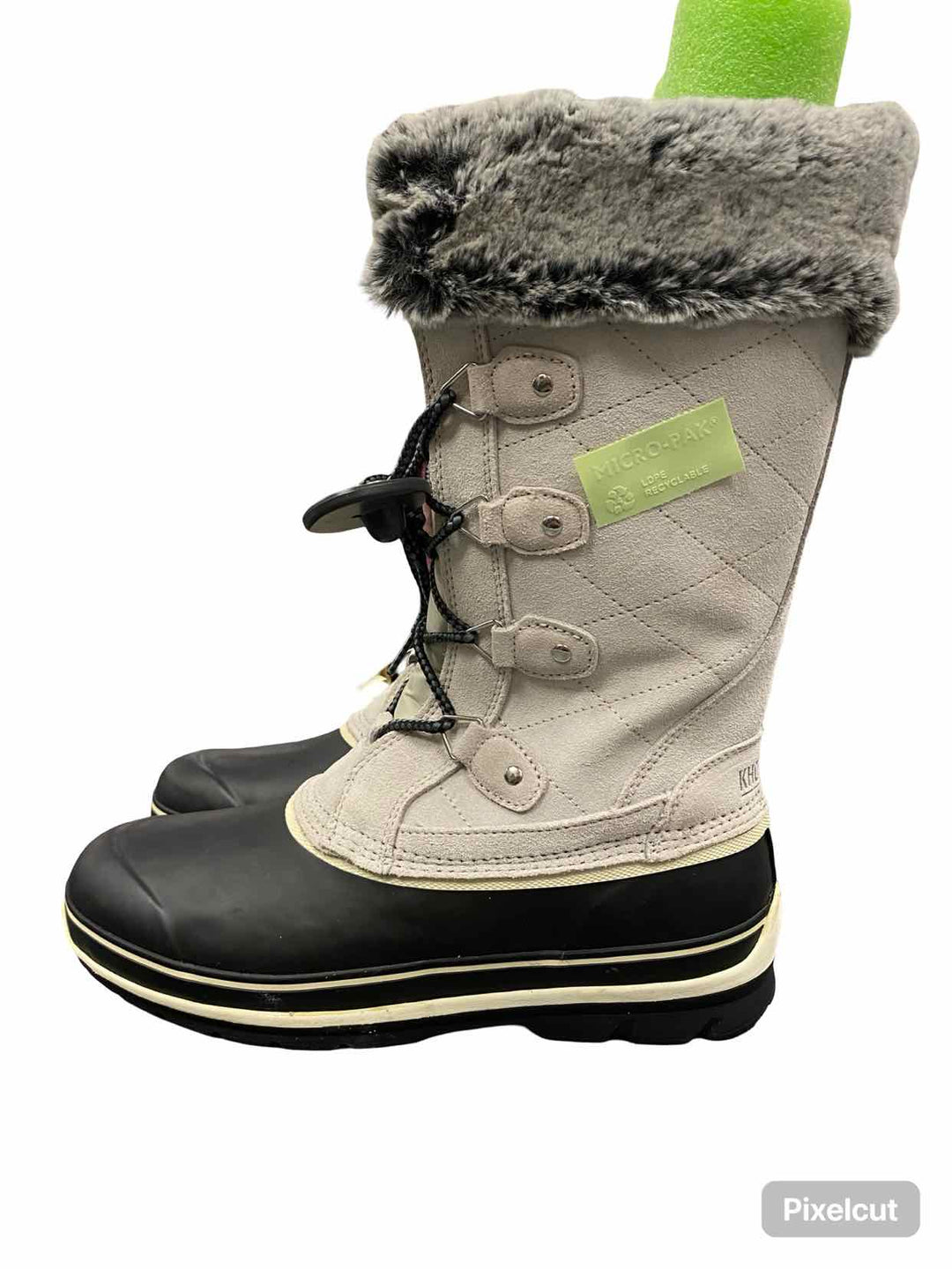 Khombu Shoe Size 10 Cream Black NWOT Boots(knee)