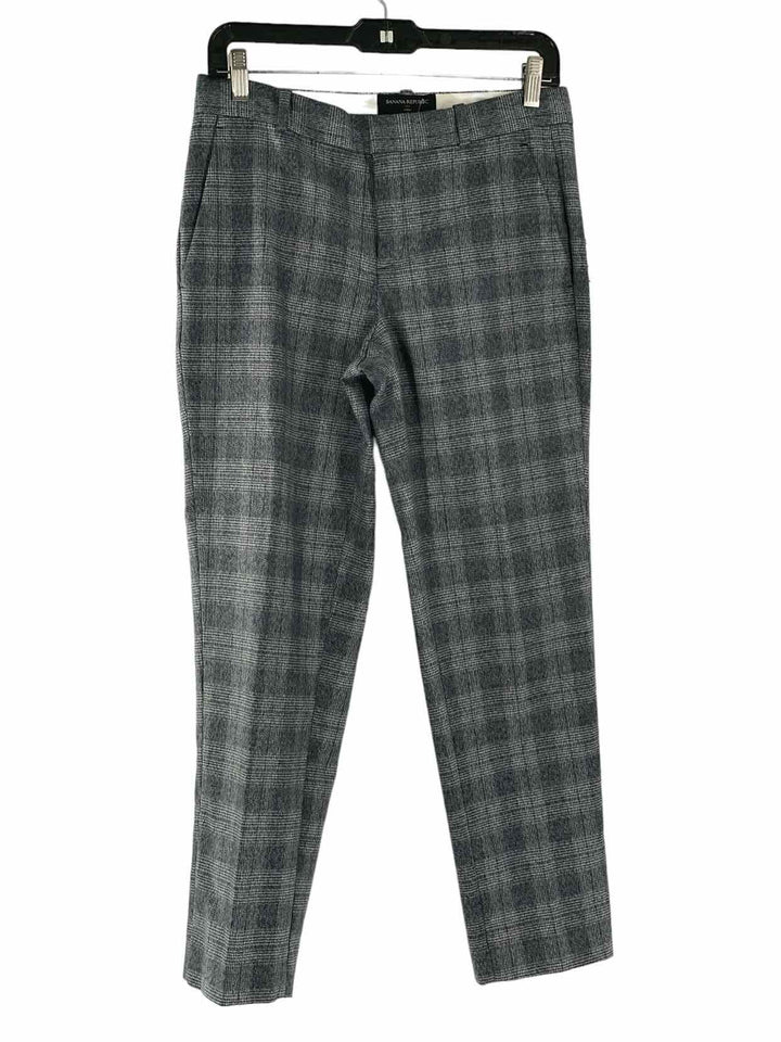 Banana Republic Size 4 Blue Plaid Pants