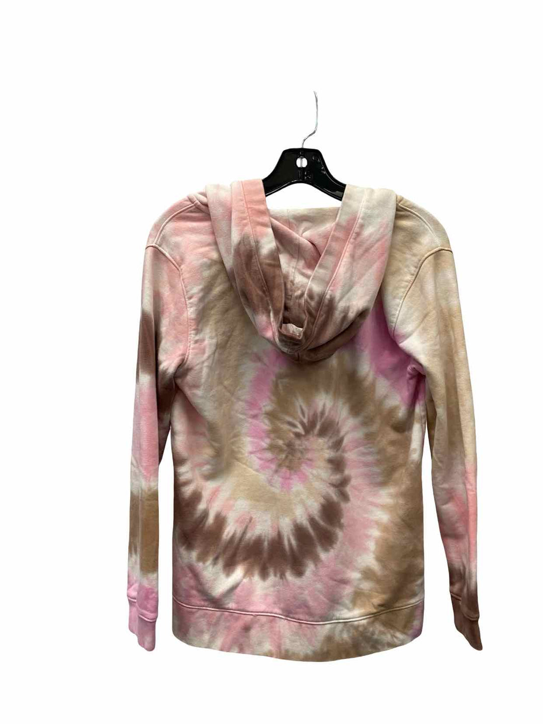 Lands End Size S White Pink Tie Die 75% Cotton Sweatshirt