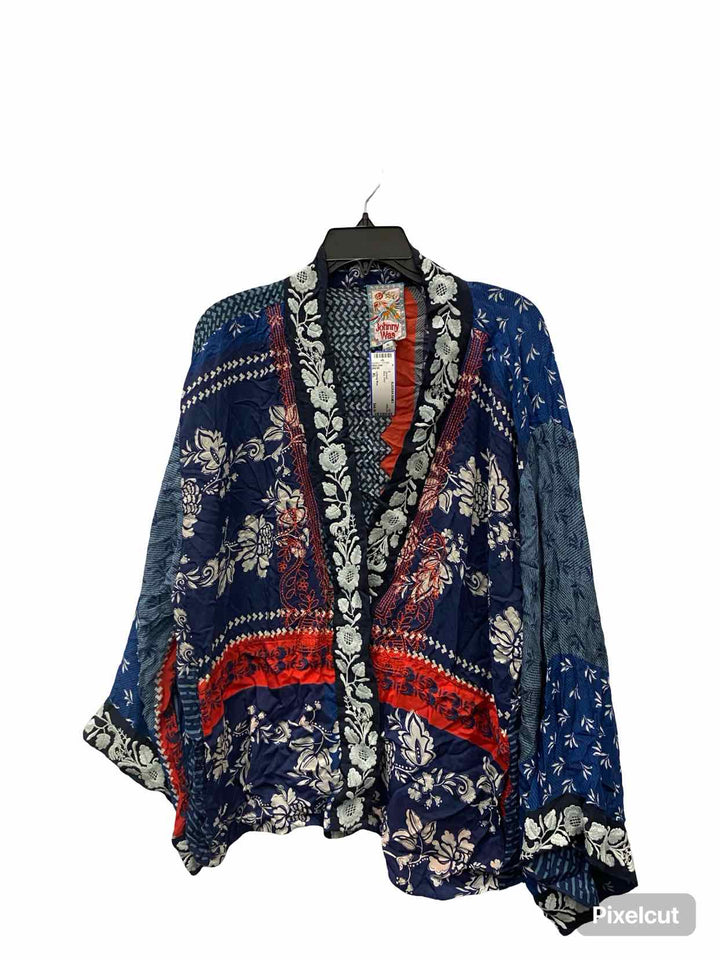 Johnny Was Size XL Blue Print Jacket
