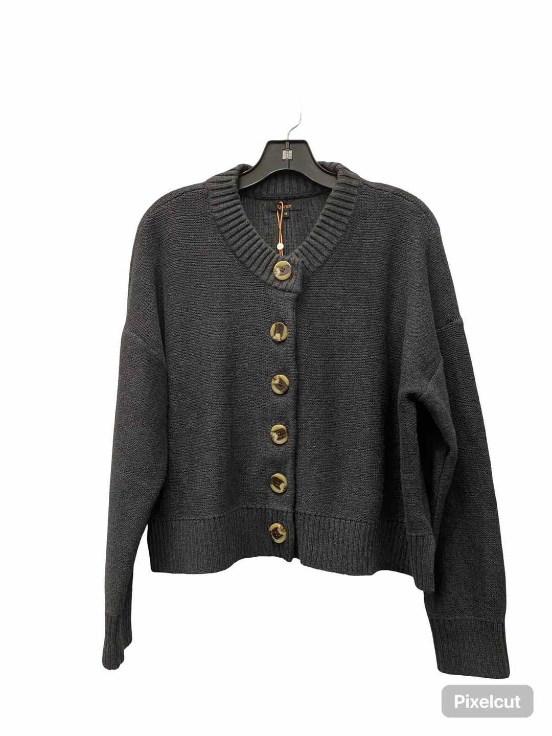Quince Size M Gray 100% Organic Cotton Sweater