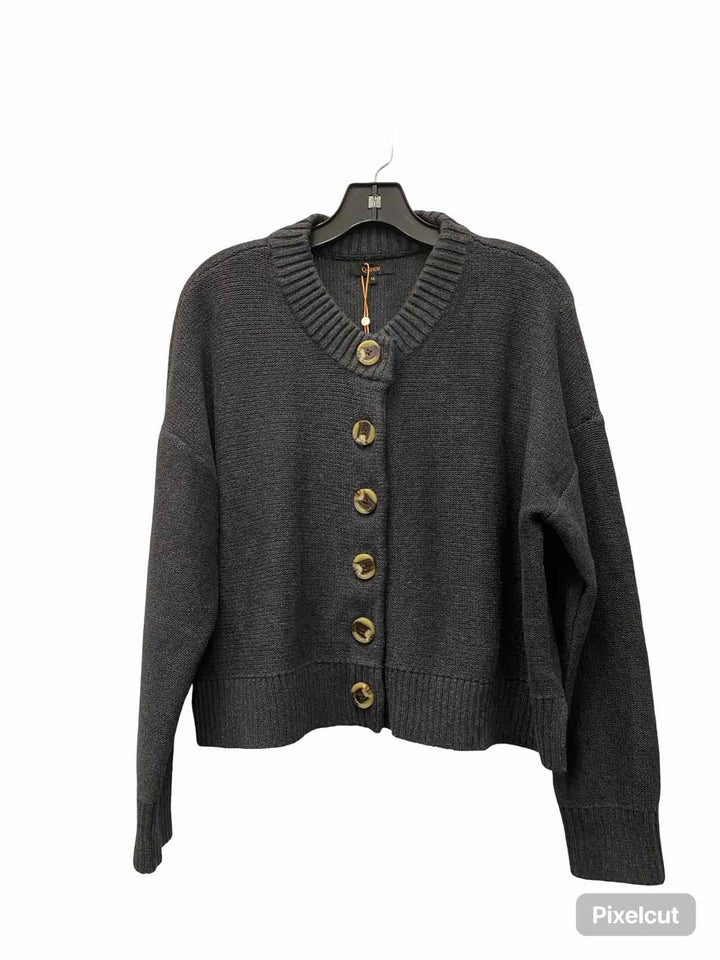 Quince Size M Gray 100% Organic Cotton Sweater