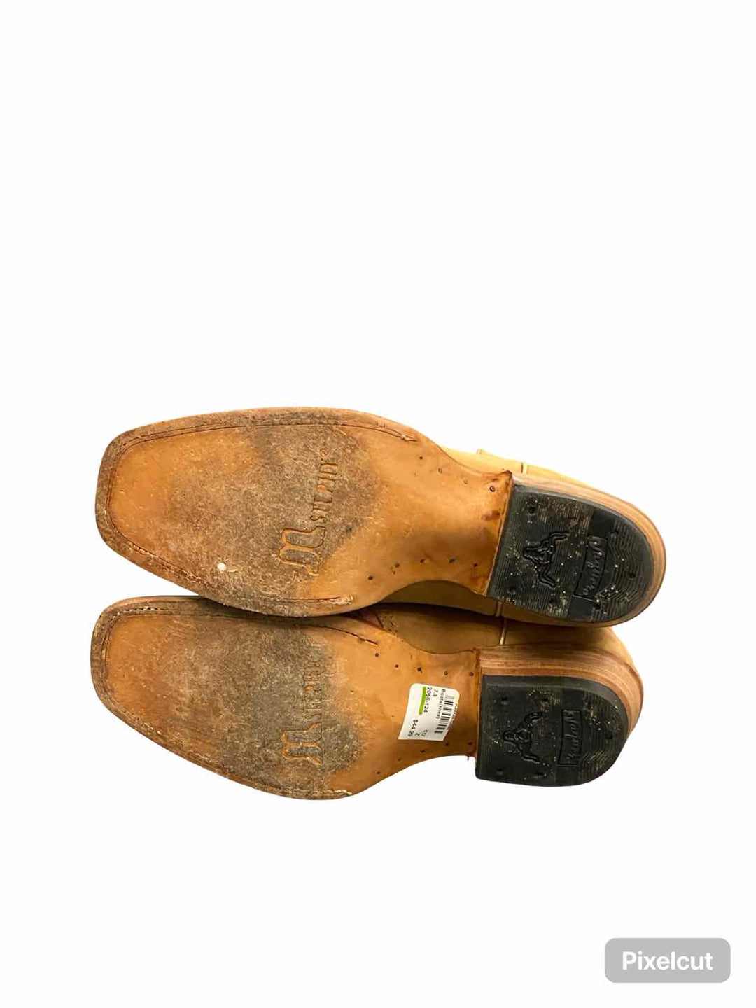 Stephy by Lamas Shoe Size 7.5 Pink Beige Leather Cowboy Boots(knee)