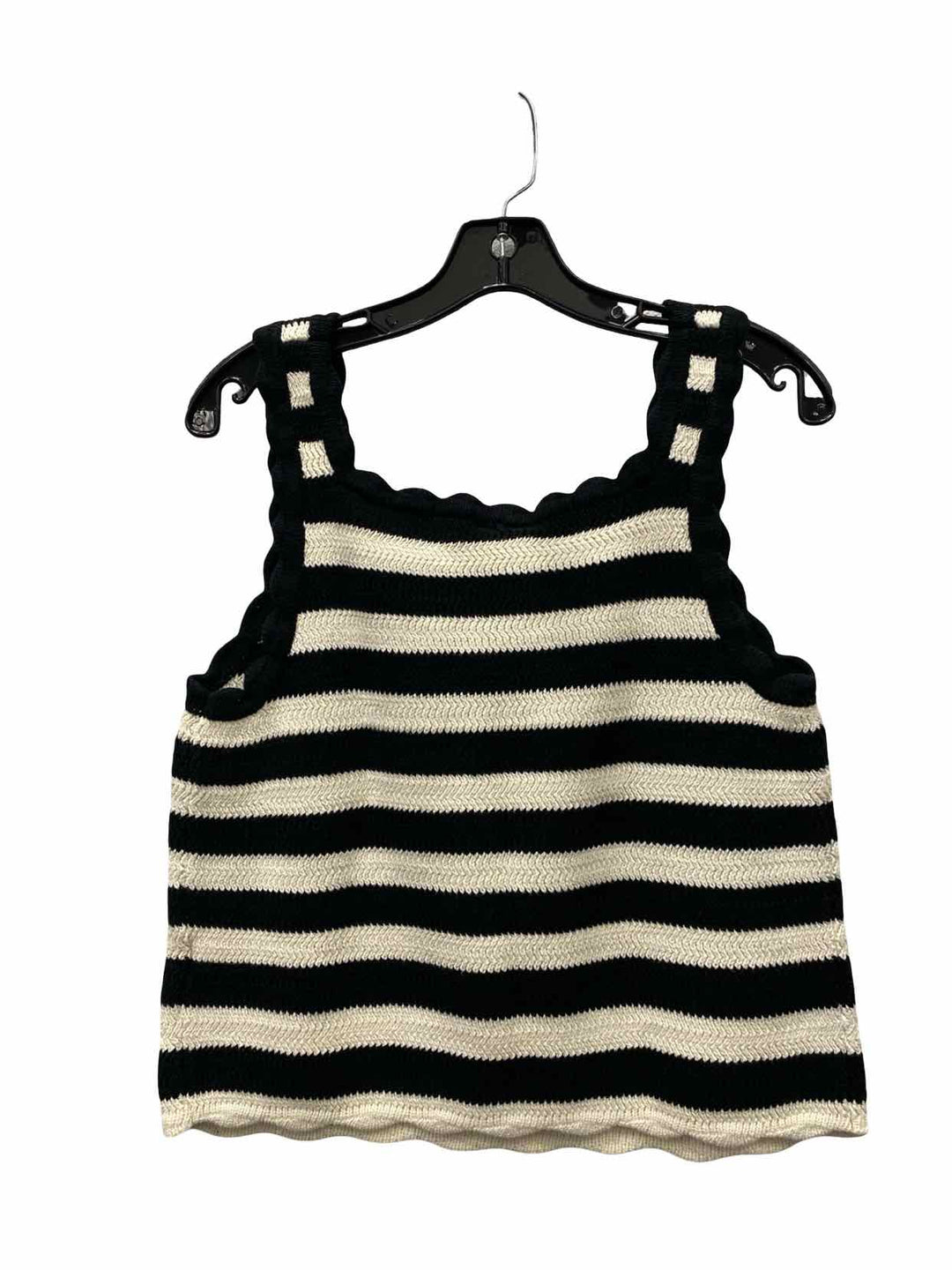 Gap Size L Black White Stripe Tank Top