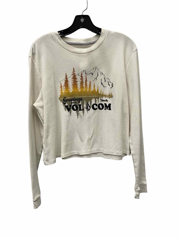 Volcom Size M Off White Long Sleeve Shirts