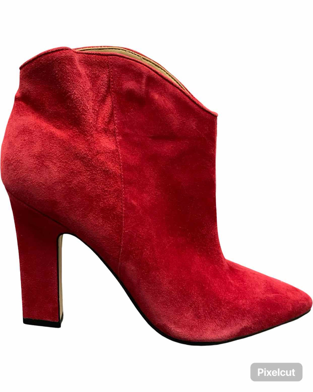 Marc Fisher Shoe Size 8 Red Faux Suede Pointed Boots(Ankle)
