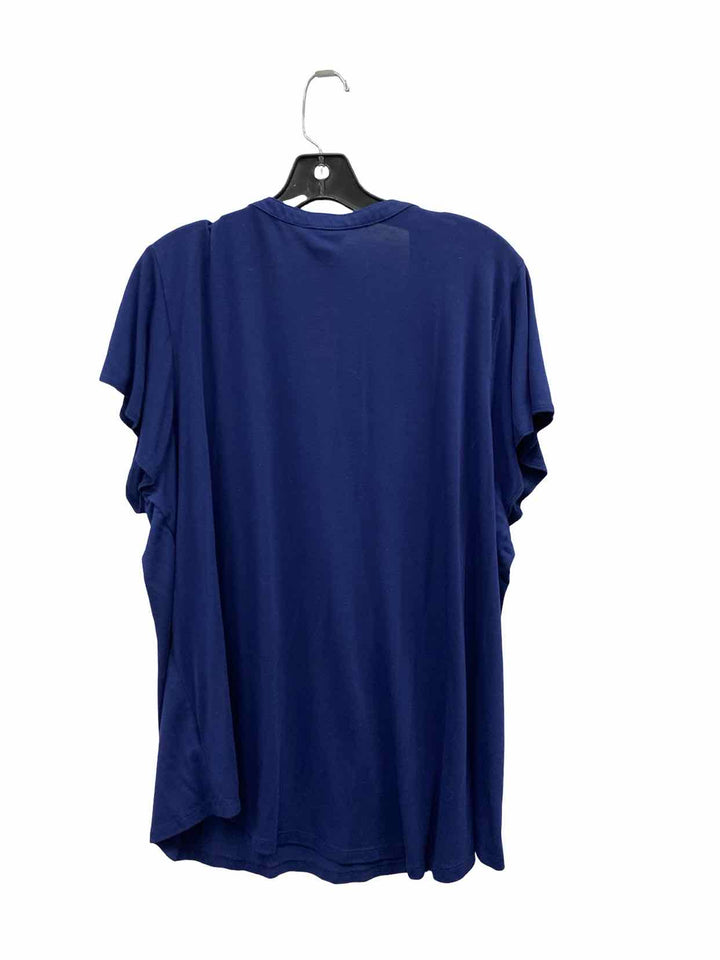 Liz Claiborne Size 2X Navy Blue Short Sleeve Shirts