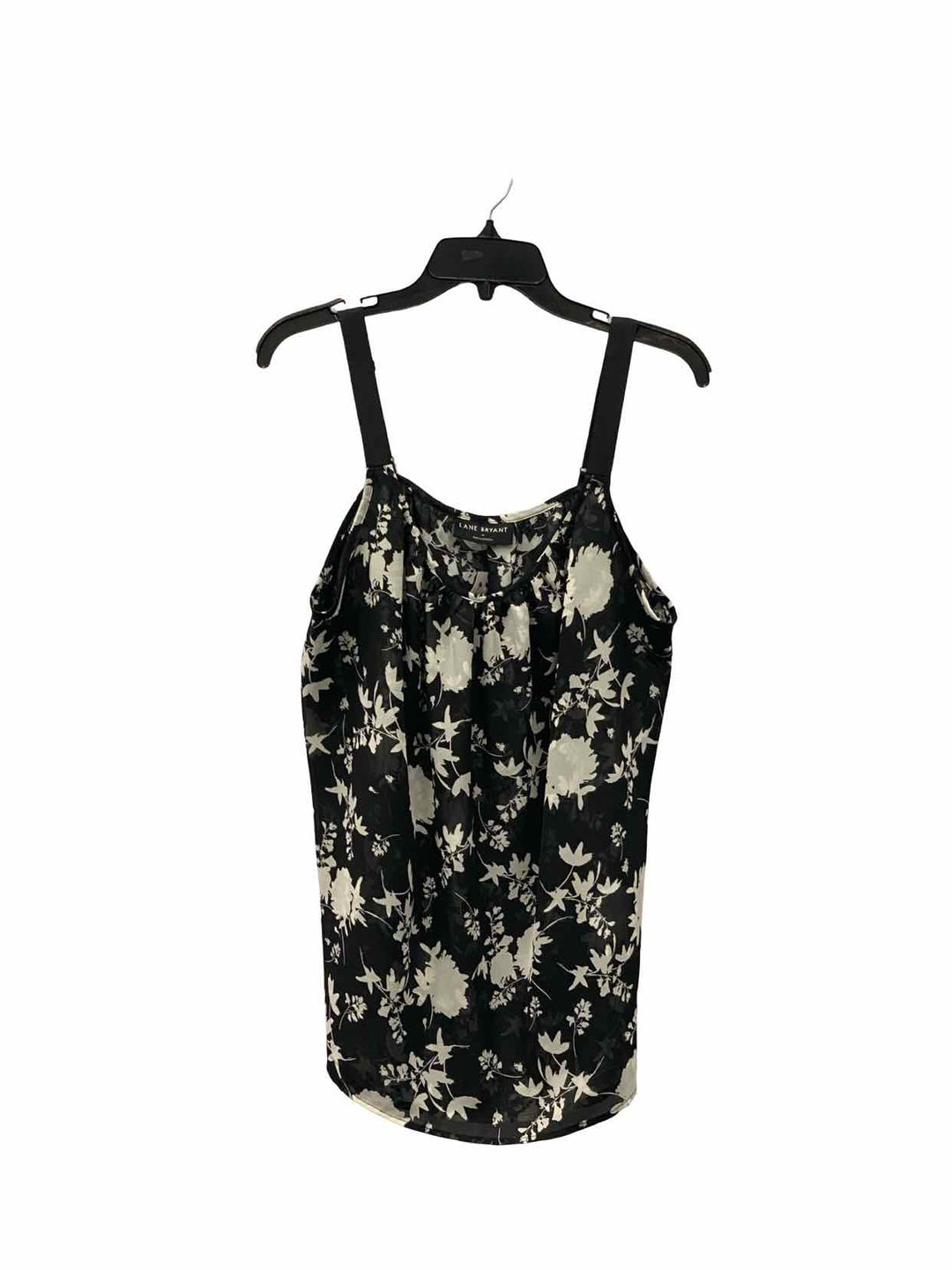 Lane Bryant Size 14 Black White Floral Tank Top