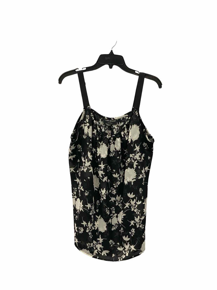 Lane Bryant Size 14 Black White Floral Tank Top