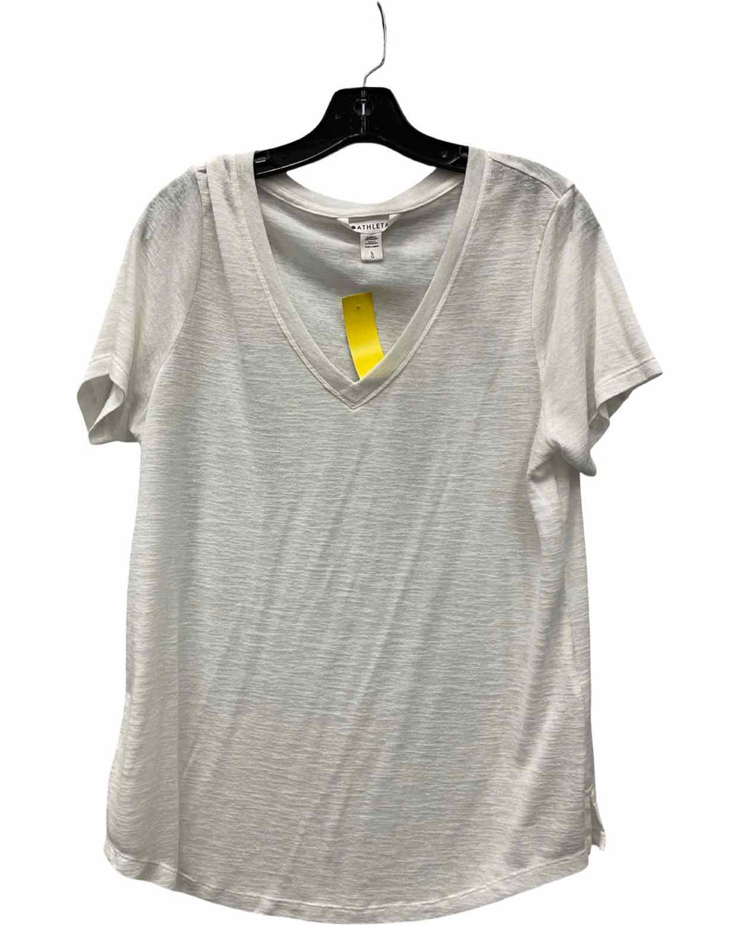 Athleta Size L White Short Sleeve Shirts