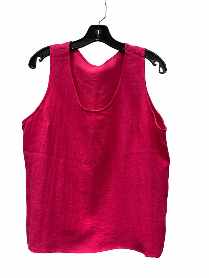 Fridaze Size L Pink 100% Linen Tank Top