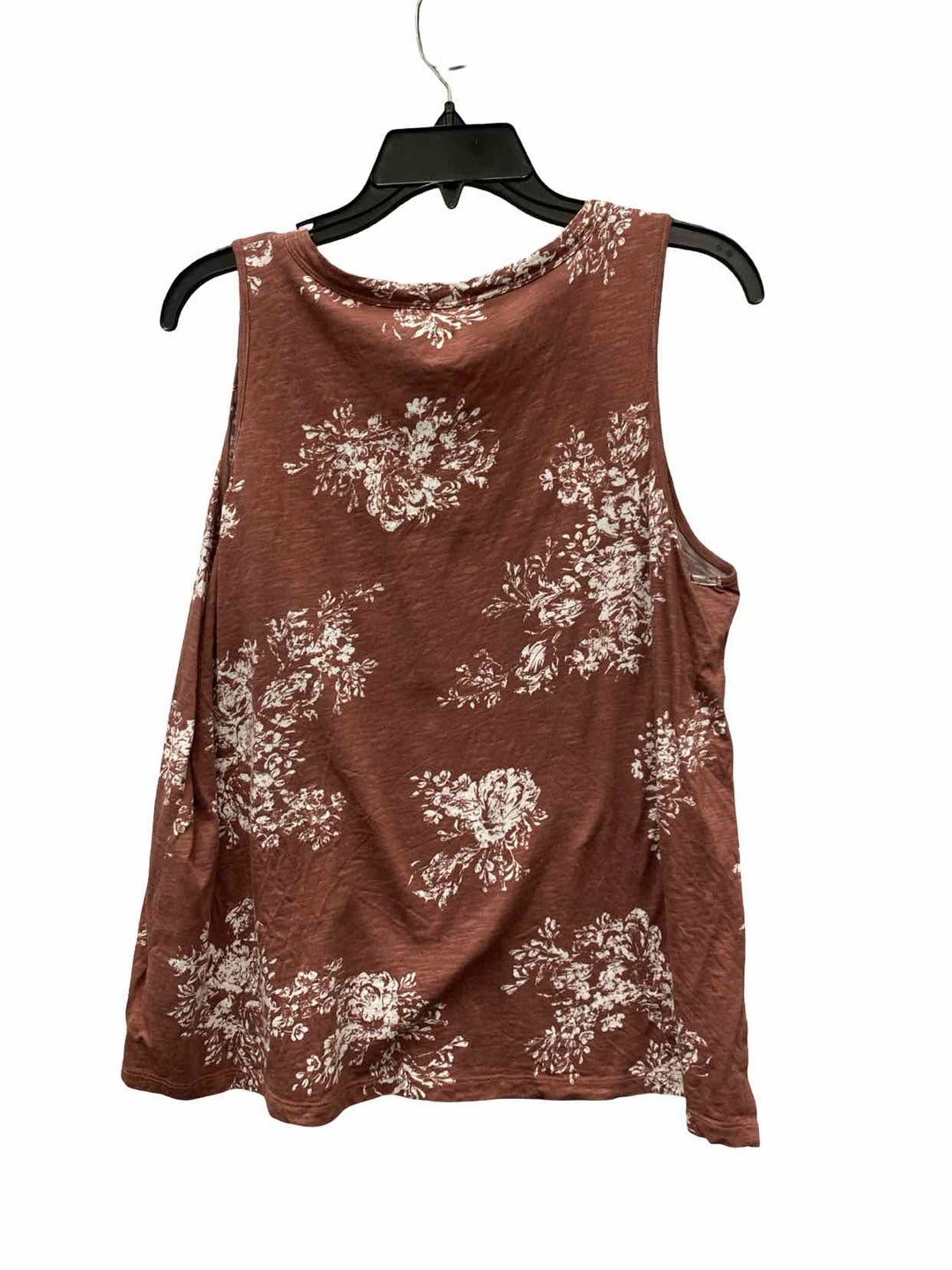 24/7 Maurices Size L Brown Floral Tank Top