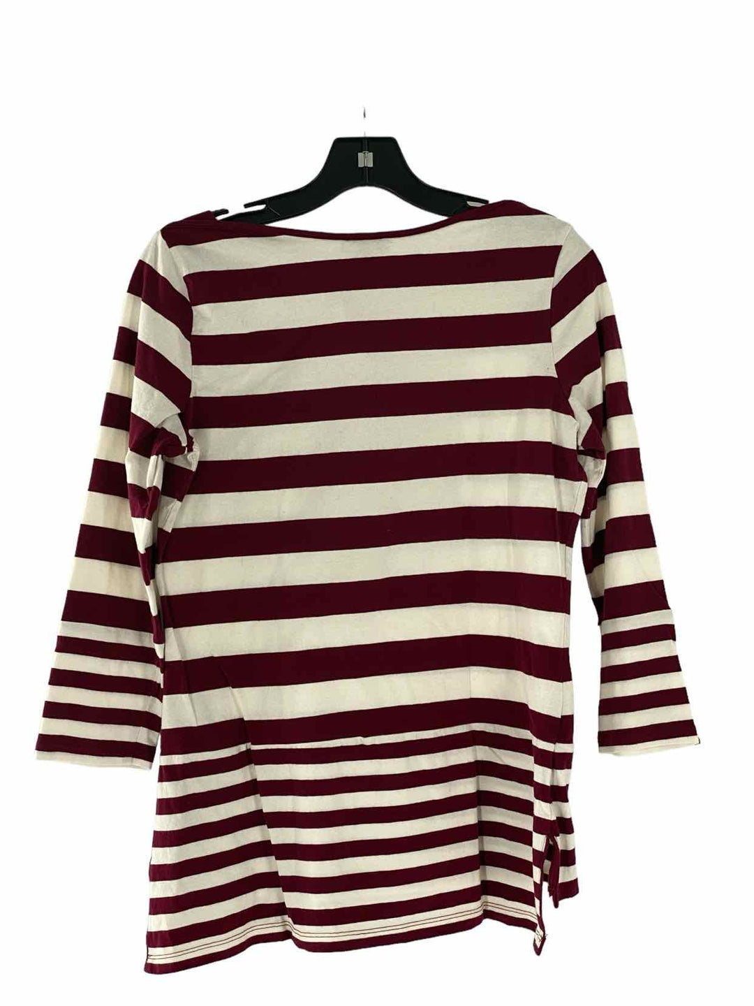 The Limited Size M Burgundy White Stripe Long Sleeve Shirts