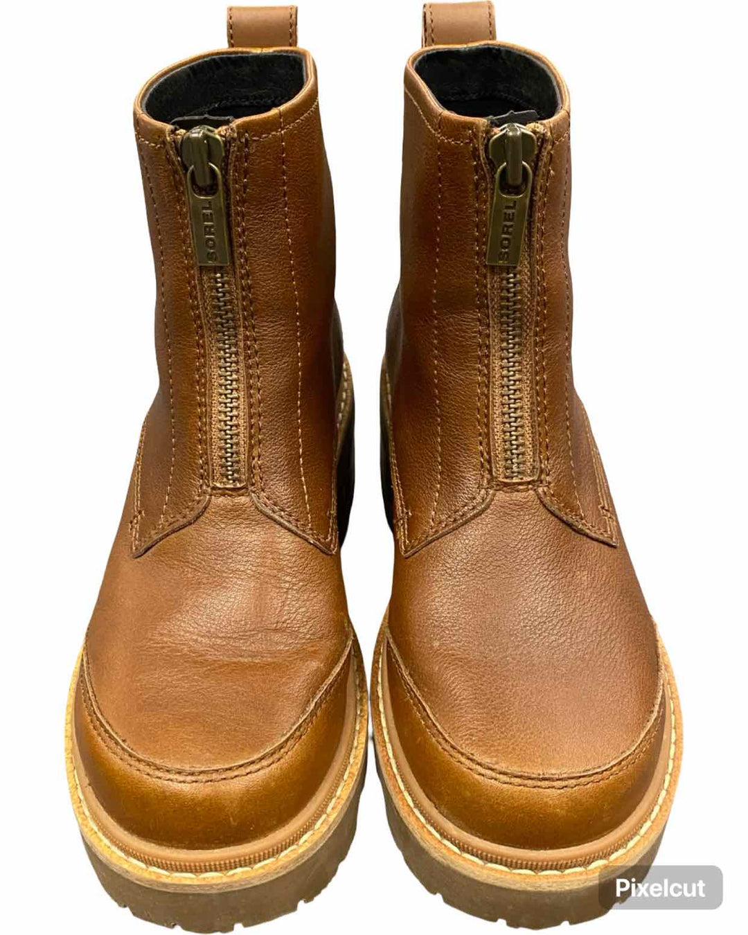 Sorel Shoe Size 7.5 Brown Leather Joan Zip Boots(Ankle)