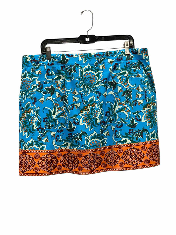 Lady Hagen Size 16 Blue Orange Skirt