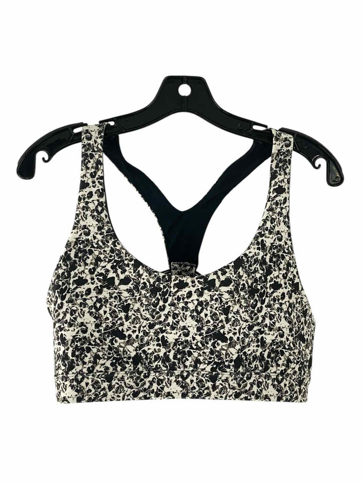 Marika Size L Black/White Print Athletic Bra