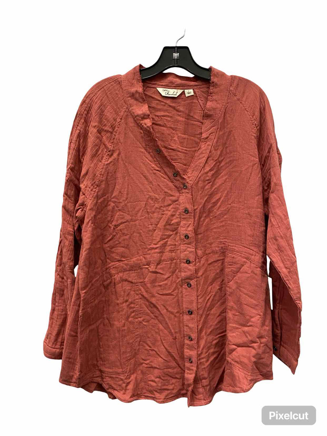 Cafe Marrakesh Size L Terracotta 100% cotton Long Sleeve Shirts