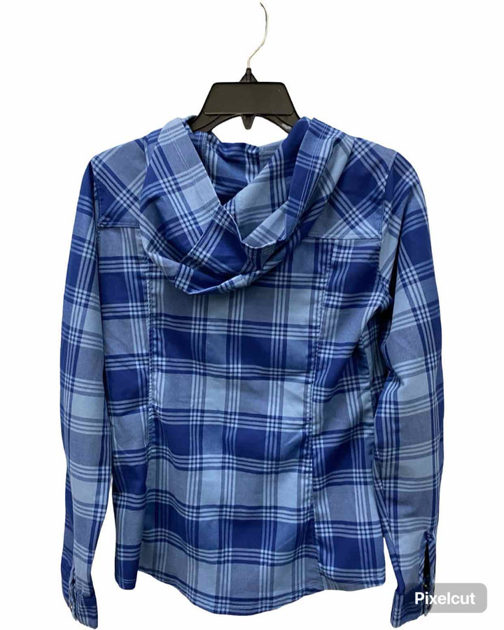 Mountain Hard Wear Size 4 Blue Plaid Long Sleeve Shirts