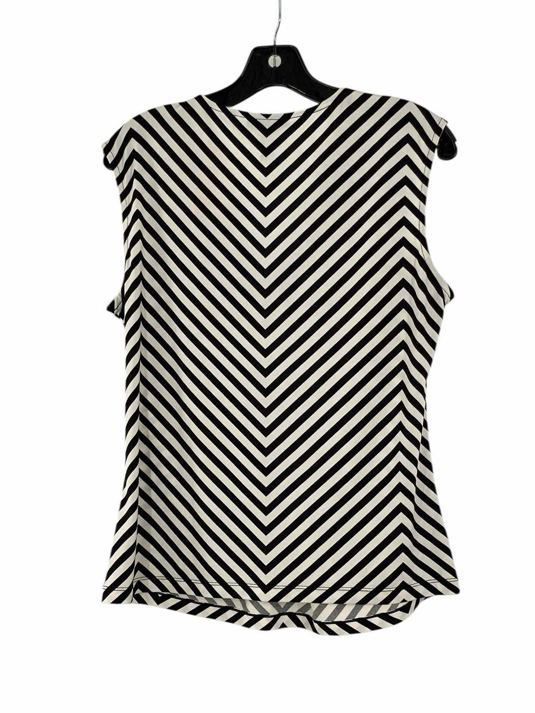Alfani Size PM Black White Stripe Tank Top