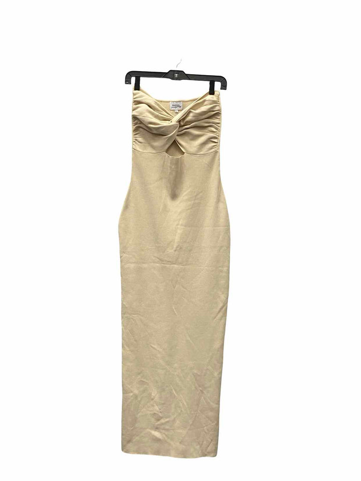 SNDYS Size L Cream Dress