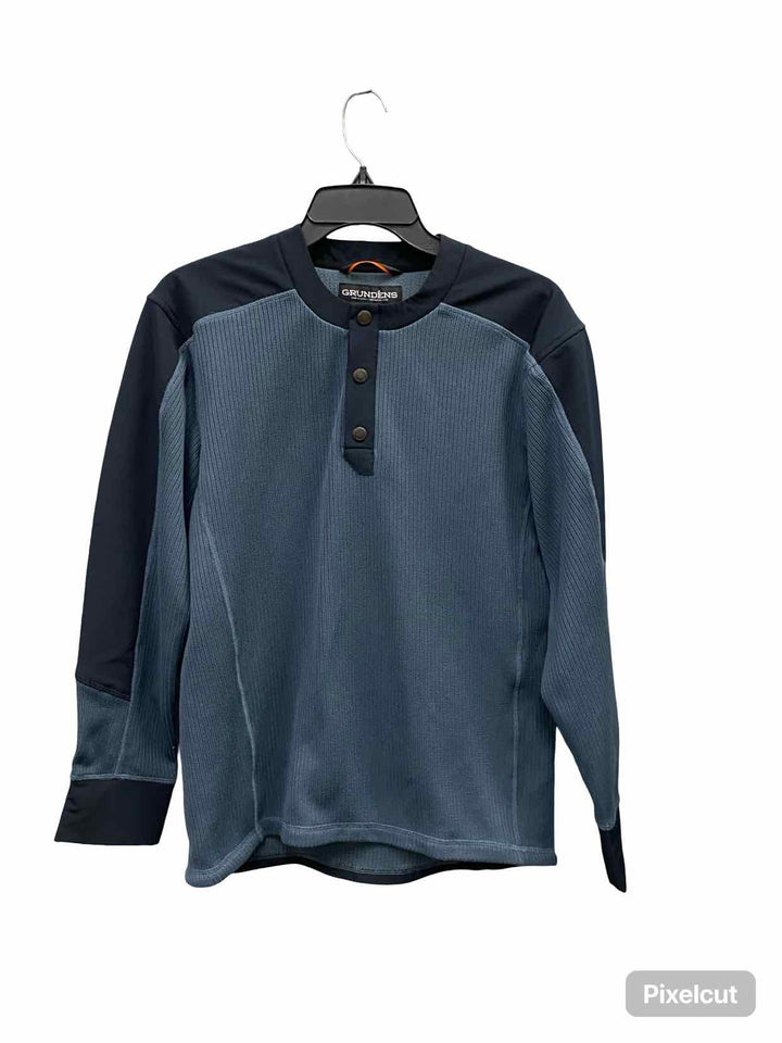 Grundens Size M Blue Black Long Sleeve Shirts