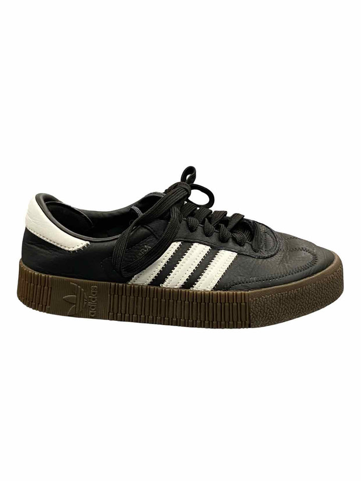 Adidas Shoe Size 7.5 Black White Leather Samba Sneakers