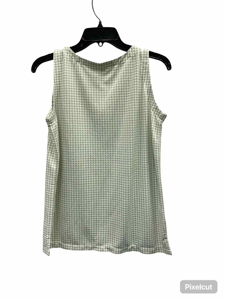 BYTAVI Size M Green White Tank Top