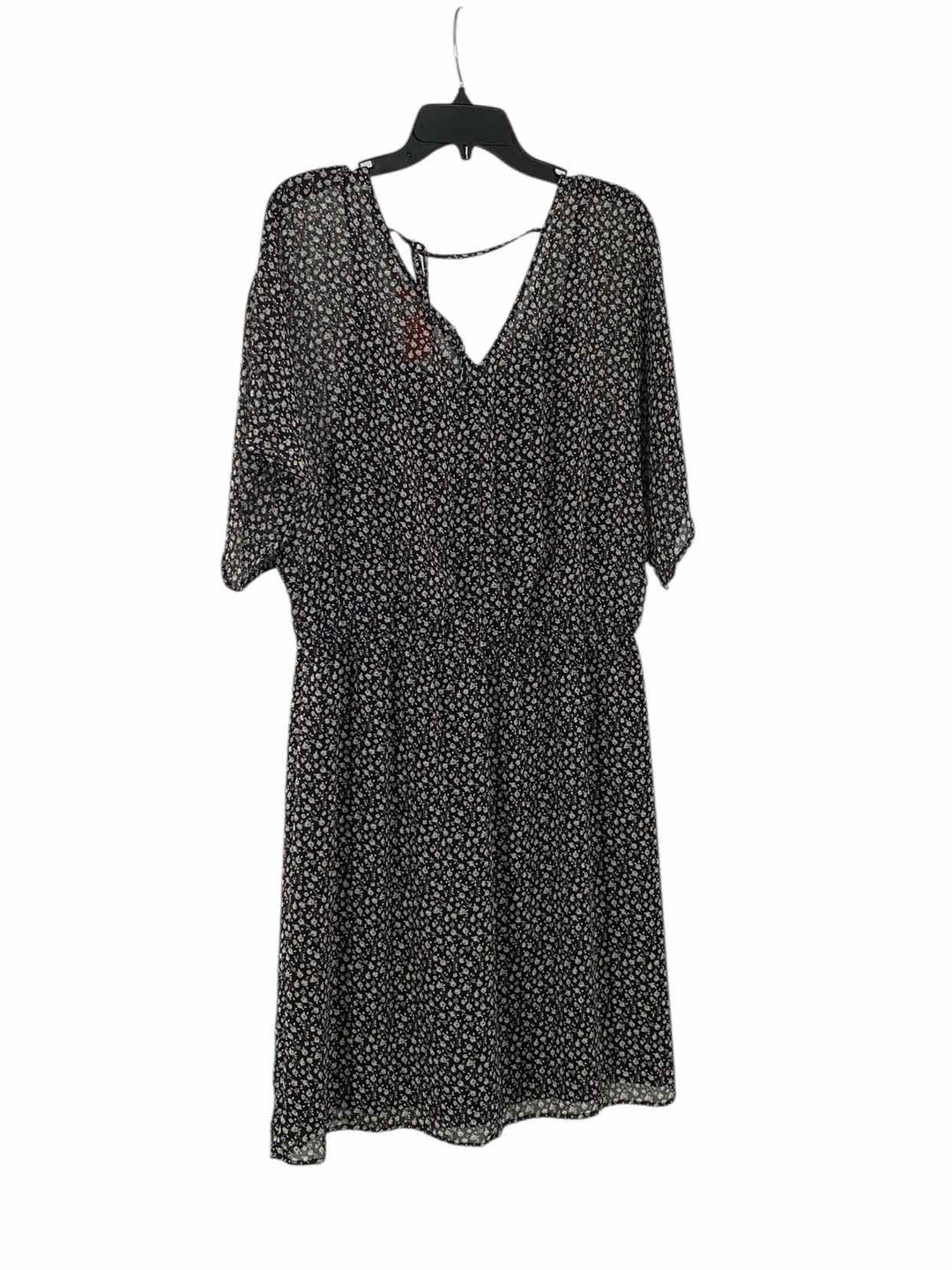 Esprit Size 16 Black White Floral Dress