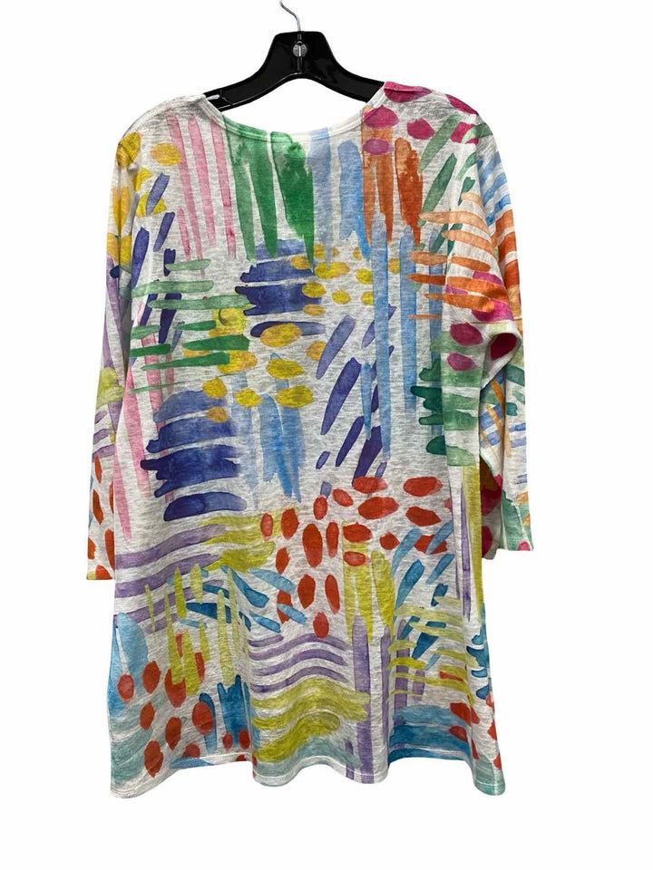 Et' Lois Size L White Multi Long Sleeve Shirts